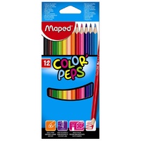Pencils Coloured Maped Color'Peps Pk12