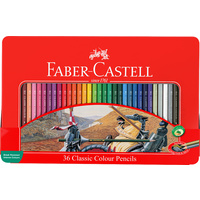 Faber Classic Colour Pencil Asstd Tin 36 