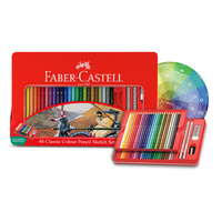 Faber Classic Colour Pencil Asstd Tin 48 + Colour Wheel