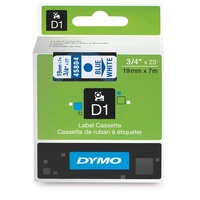 Label Tape Dymo D1 19Mmx7M Blue On White