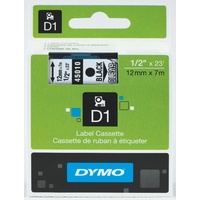 Label Tape Dymo D1 12Mmx7M Black On Clear