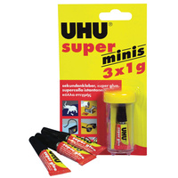 Glue Uhu Super Glue Minis 3X1Ml