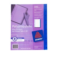 Dividers Avery A4 Pp 1-10 Tabs Blue