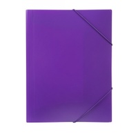 A4 Marbig Document Wallet Soft Touch Purple