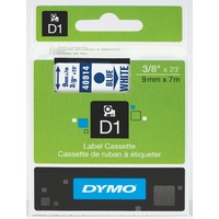 Label Tape Dymo D1 9Mmx7M Blue On White