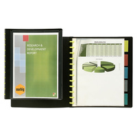 Display Book Marbig A4 Kwik Zip Refillable Insert Cover & 5 Dividers