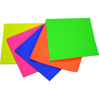 Craft Paper Rainbow Squares 100'S Fluro 127Mm