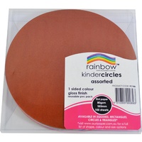 Craft Paper Rainbow Circles 100'S Glossy 180Mm
