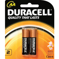 Battery Duracell Alkaline AA (2 Pack)
