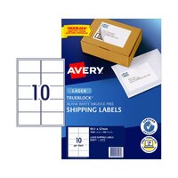 Label Avery Laser A4 10UP 99X57mm White Box100 L7173