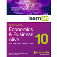 Jacaranda Economics & Business Alive 10 Australian Curriculum LearnON