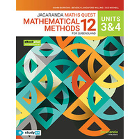 Jacaranda Maths Quest 12 Mathematical Methods Units 3&4 for Qld Print + StudyON & eBookPLUS 