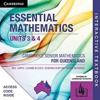 Essential Mathematics Units 3&4 for Queensland (interactive textbook powered by Cambridge HOTmaths) (Digital code)*