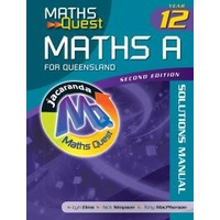*Jacaranda Maths Quest Qld 12A 2E Sb/