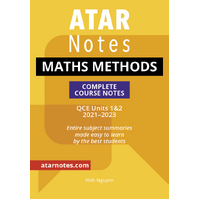 ATAR Notes QCE Maths Methods 1&2 Complete Course Notes (2021-2023)