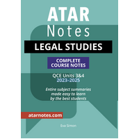  ATAR Notes QCE Legal Studies 3&4 Complete Course Notes (2023-2025)