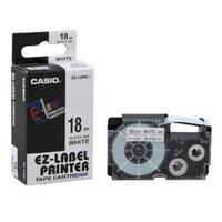 CASIO LABELLING TAPE XR 18MMX8M BLACK ON WHITE