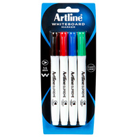 Artline Supreme Whiteboard Marker 4Pk Asst