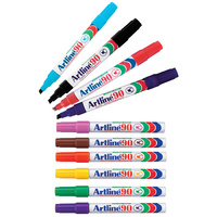 Artline 90 Permanent Marker 10 Colours Asst Bx12