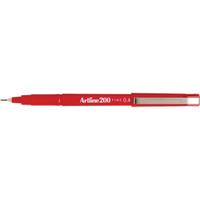 Artline 200 Fineline Pen 0.4mm Red