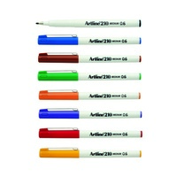 Artline 210 Fineline Pen 0.6mm 8 Colour Asst Bx12