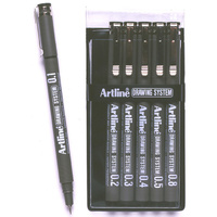 Draw System Pen Black (Wallet 6)