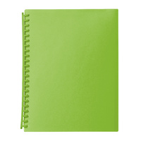 A4 Lime 20 Pocket Translucent Refillable Display Book
