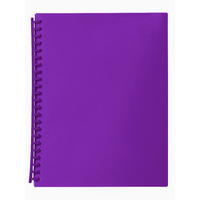 A4 Purple 20 Pocket Translucent Refillable Display Book