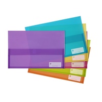 Wallet Foolscap Polypick Translucent Asst Colours