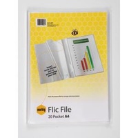 Flic File 20 Pcket W/Insert Cover A4