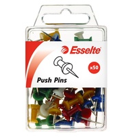 Push Pins Esselte Asst Pk50