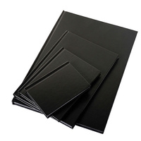 Notebook Leathergrain A5  Ruled 210 X 148Mm Black 200 Page Ruled