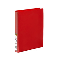 Clearview Insert Binder A4 4D-Ring 25Mm Red