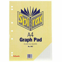 A4 Graph Pad Spirax No 802 2Mm 25Lf