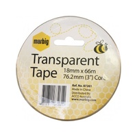 Marbig Tape Office 18Mmx66M (76.2Mm Core)