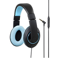KTG Wired Headphones With Volume & Mic - Black/Blue*