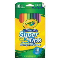 Crayola 10 SuperTips Markers  Medium Tip (58 8610)