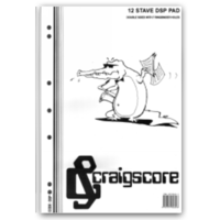 A4 Craigscore Manuscript Pad 12Stave Dsp Punched