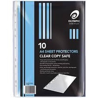A4 Olympic Plastic Sheet Protectors Pkt10
