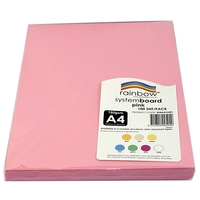 A4 System Board 150GSM 100 Sheets Pink