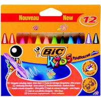 BIC Kids Crayon Triangular 12Pk 