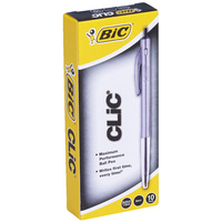 Pen Bic Bp Clic M10 Medium Black Bx10