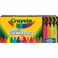 64 Crayola Washable Sidewalk Chalks (64 colours)