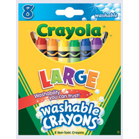 8 Crayola Washable Large Crayons