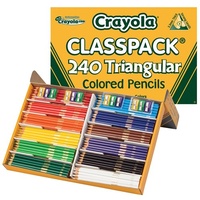 Crayola 240 Coloured Triangular Pencil Classpack (12 colors) 3.3mm lead