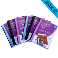 12 PACK A4 Dats Display Book Refillable Insert Cover 40 Pocket