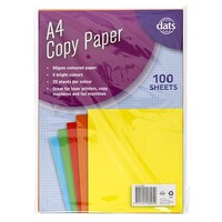A4 - 5 Bright Colours Copy Paper Pkt100