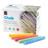 Chalk Dustless Coloured 100pcs - EC