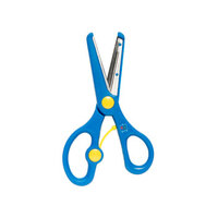 Spring assisted blunt-nosed safety scissors