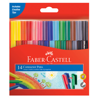 Faber Connector Pen Colour Marker Asstd Pack 14